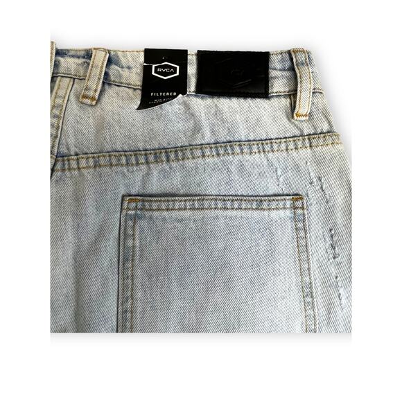 RVCA Filtered Skater Distressed Jean | Bleachout | Womens 28 NWT - Picture 9 of 11